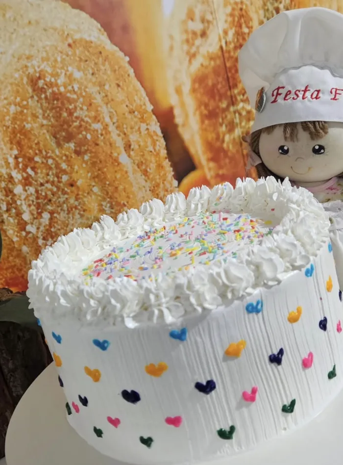 Detalhe de bolo decorado